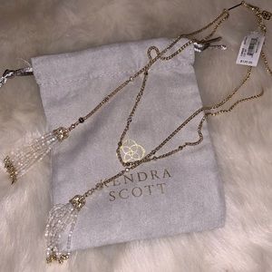NWT Kendra Scott Monique in Ivory MOP/gold